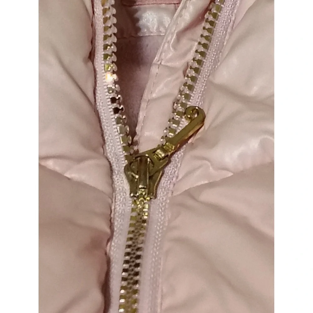 Juicy Couture‎ Girls Pink Puffer Jacket with Faux Fur Hood Size S 7 8 - Picture 3 of 10